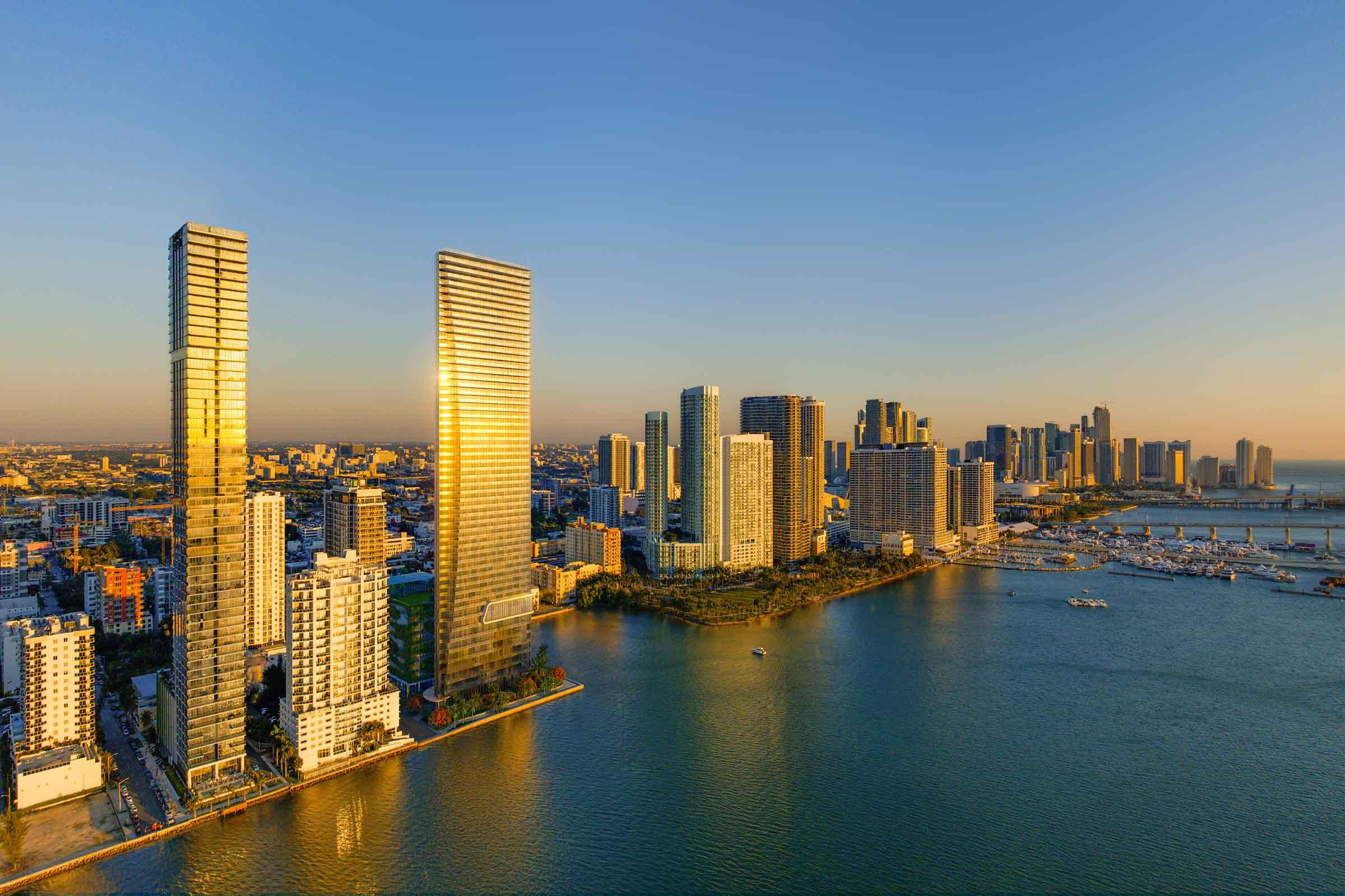 Rendering of EDITION 住宅迈阿密 水滨 Aerial View